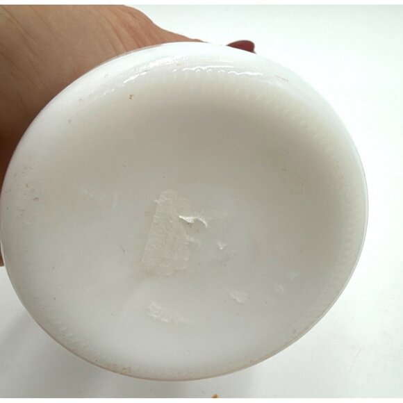 Three Vintage Milk Glass Vases Mid-20th Century Hobnail & Smooth & Candle Holder - Picture 6 of 13